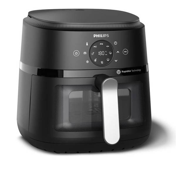 Philips 2000 series NA231/00 Airfryer, 6,2 l (Silber), Heißluftfritteuse, 6,2 l, 1 kg, Rapid Air, 60 °C, 200 °C