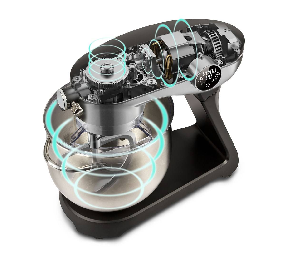 G3 Ferrari G20137, Standmixer, Schwarz, Edelstahl, Schlagen, Kneten, Mixen, 8 l,-1
