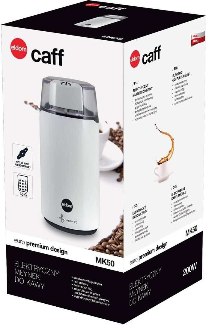COFFEE GRINDER MK50 CAFF 200 WATT POWER STEEL PULSE BUTTON-4