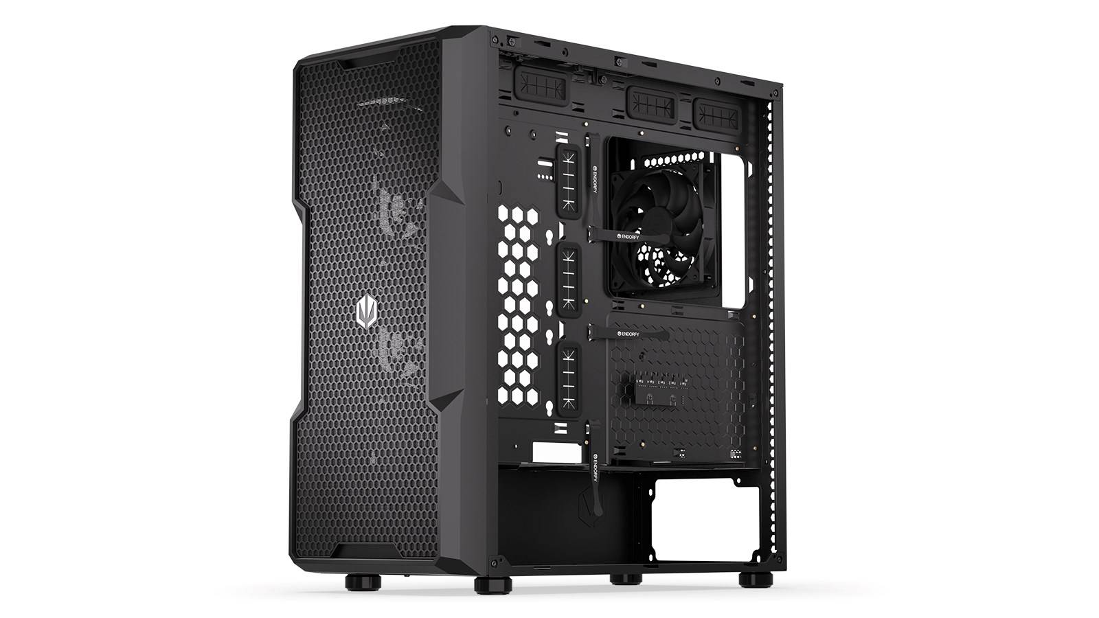 Endorfy Regnum 400 Air - PC-Gehäuse - ATX - Seitenteil mit Fenster (gehärtetes Glas)-32