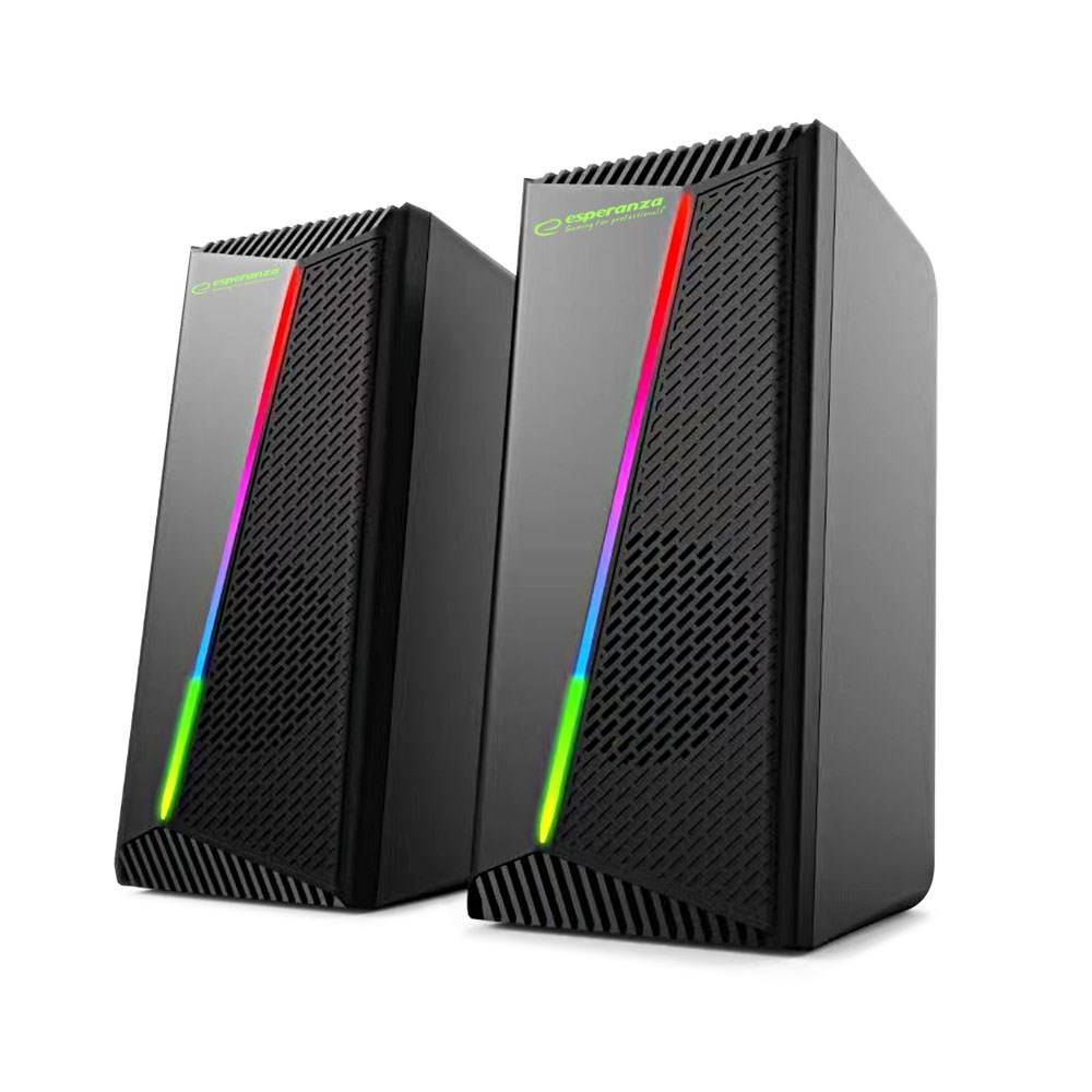Esperanza Rainbow Nortec RGB Speakers (Black)-6