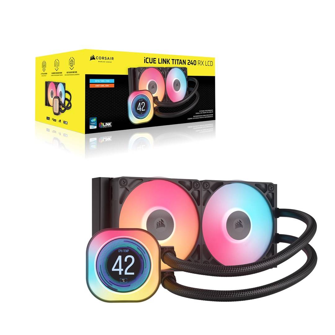 Corsair CPC AIO iCUE LINK TITAN 240 RX LCD CPU-Kühler 240mm Radiator Liquid CPU Cooler-3