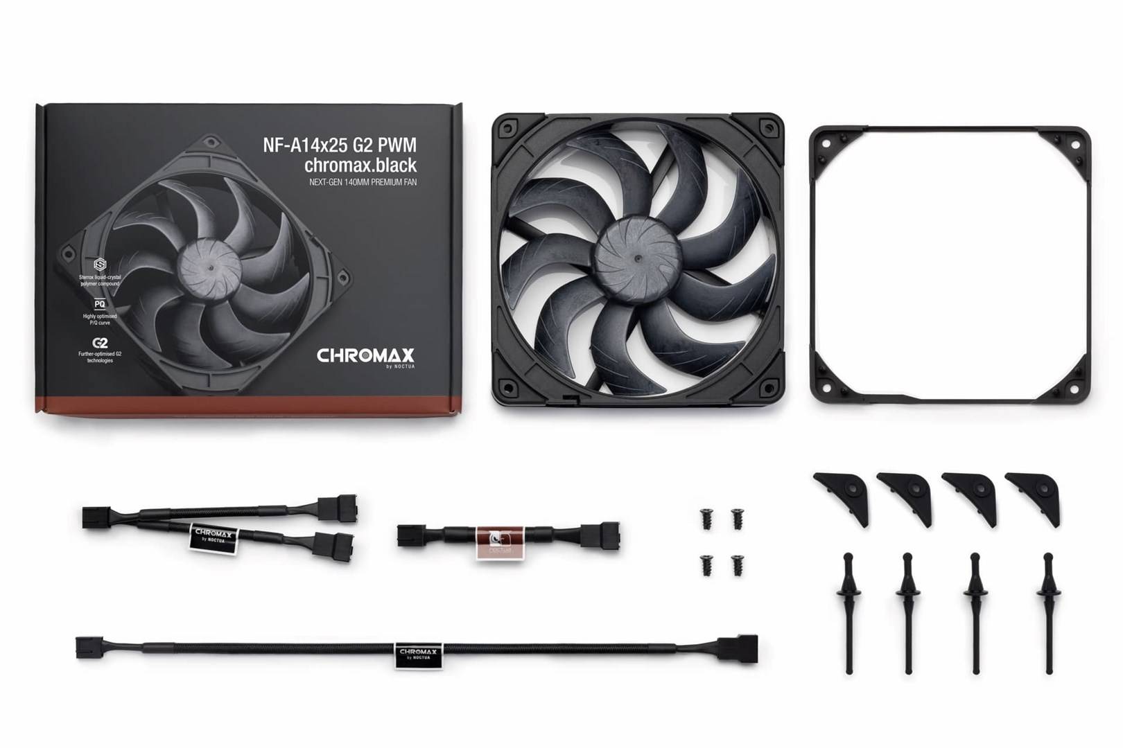 Noctua NF-A14X25 G2 PWM CHROMAX.BLACK computer cooling system Gehäuse Gehäuselüfter-4