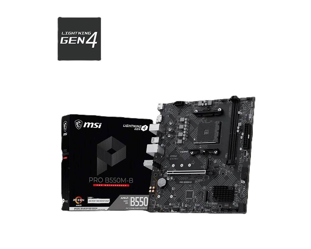 MSI PRO B550M-B - Motherboard - micro ATX - Socket AM4 - AMD B550 Chipsatz - USB-C 3.2 Gen 1, USB 3.2 Gen 1 - Gigabit LA-1