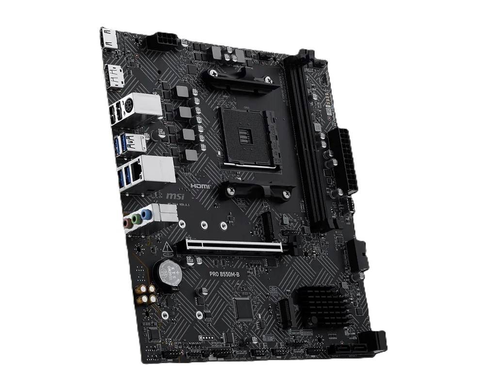 MSI PRO B550M-B - Motherboard - micro ATX - Socket AM4 - AMD B550 Chipsatz - USB-C 3.2 Gen 1, USB 3.2 Gen 1 - Gigabit LA-2
