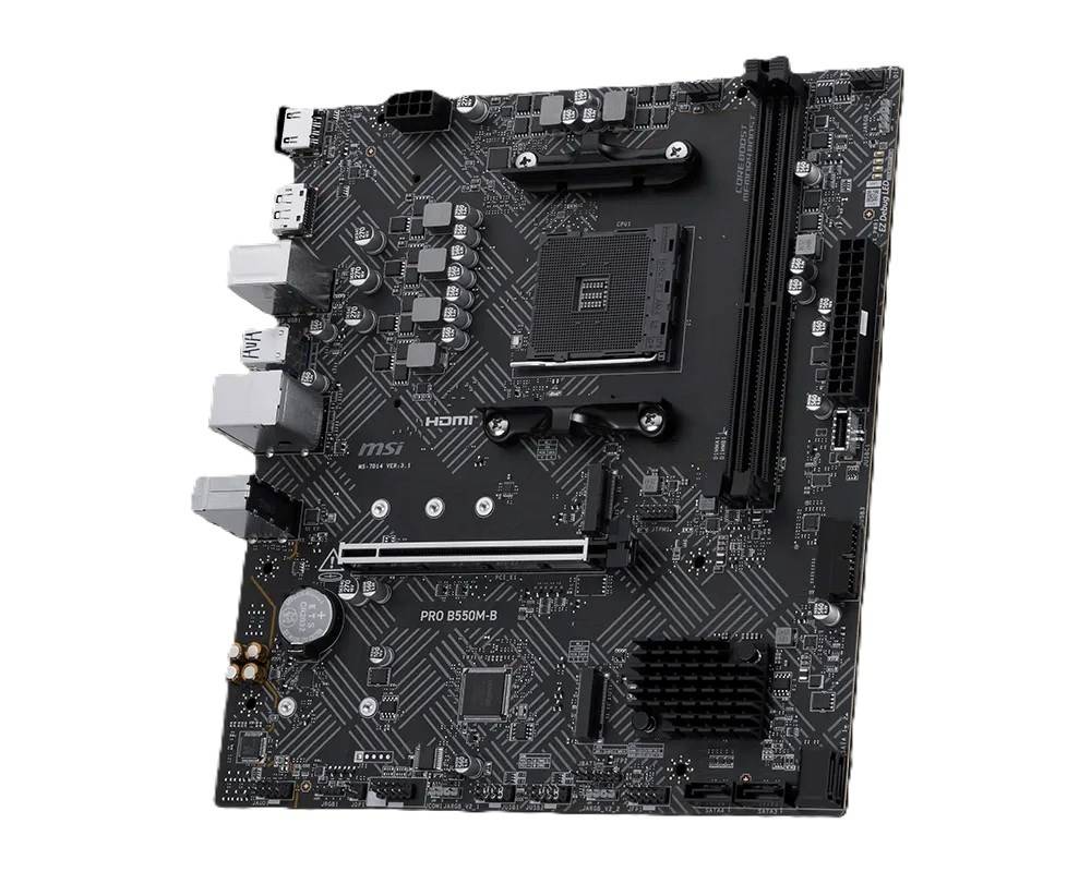 MSI PRO B550M-B - Motherboard - micro ATX - Socket AM4 - AMD B550 Chipsatz - USB-C 3.2 Gen 1, USB 3.2 Gen 1 - Gigabit LA-4
