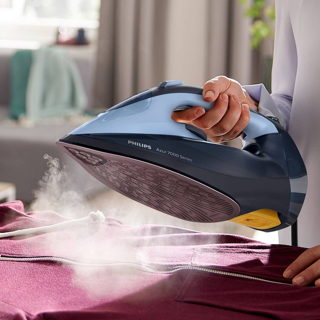 Philips Dampfbügeleisen DST7041/20 | 2800 W | SteamGlide Elite | 50 g/min Dampf | Anti-Kalk | Tropf-Stopp | Blau-4