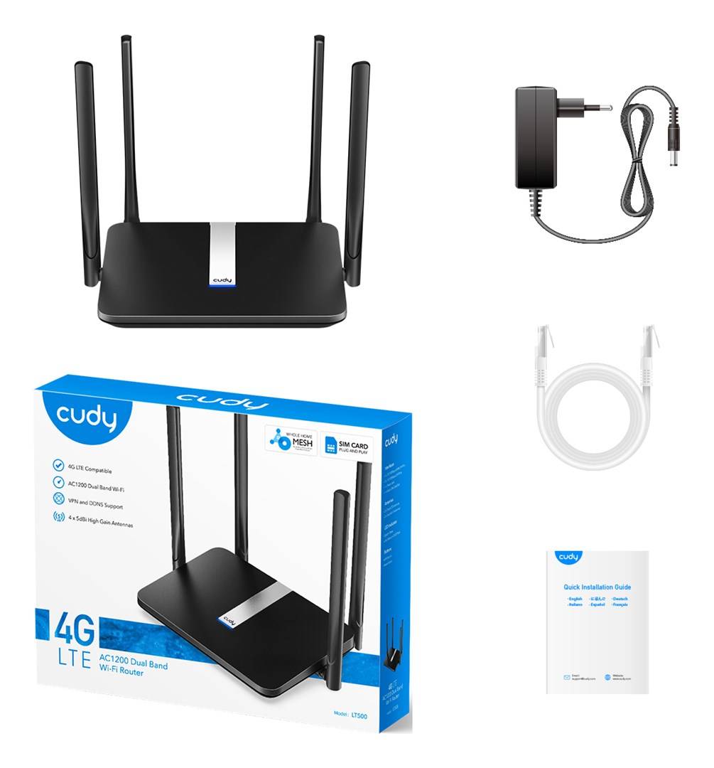 CUDY LT500 - 1.0 - Wireless Router 4-Port-Switch-5