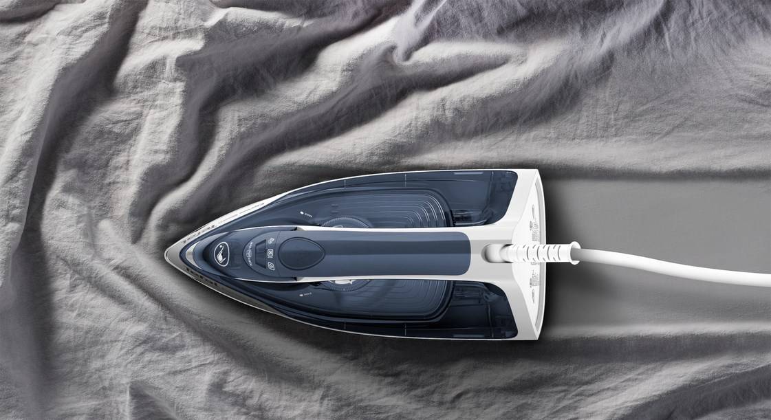 Tefal Express Steam FV2837E0 Bügeleisen Trocken- & Dampfbügeleisen Cerilium-Sohle 2400 W Blau-1