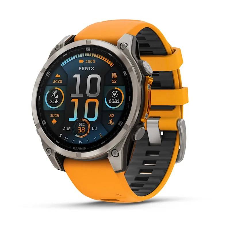 GARMIN - fenix 8 - Sapphire AMOLED Graphite/Orange-0