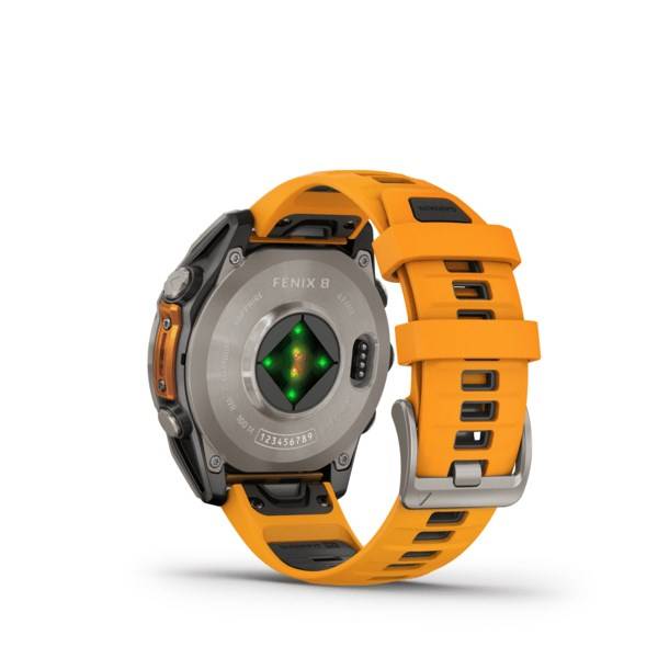 GARMIN - fenix 8 - Sapphire AMOLED Graphite/Orange-1