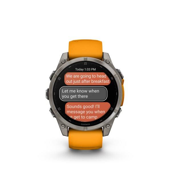 GARMIN - fenix 8 - Sapphire AMOLED Graphite/Orange-2