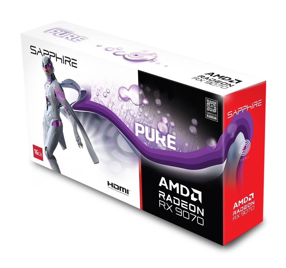 Sapphire Pure Radeon RX 9070 AMD 16 GB GDDR6 Grafikkarte 16.384 MB SAPPHIRE PURE OC GBGrafikkategorie: Gaming High-End-9