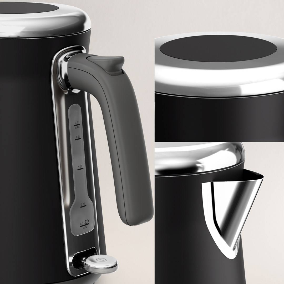 TEFAL - KI6668 Edelstahl schwarz/edelstahl 1.7 Liter-6