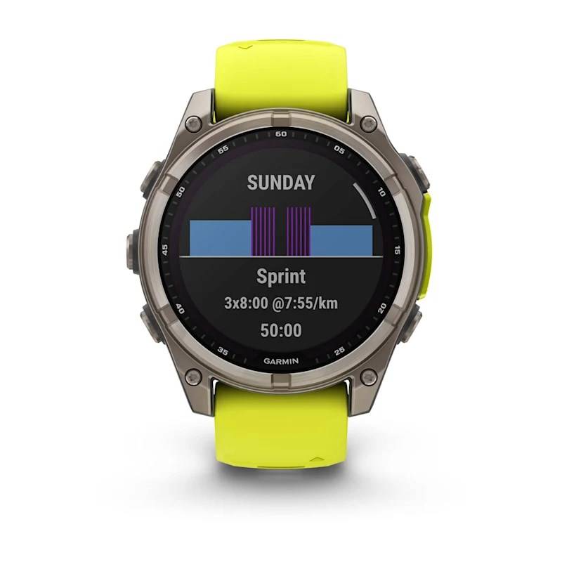 Garmin Fenix 8 - Solar Sapphire Graphite/Yellow-3