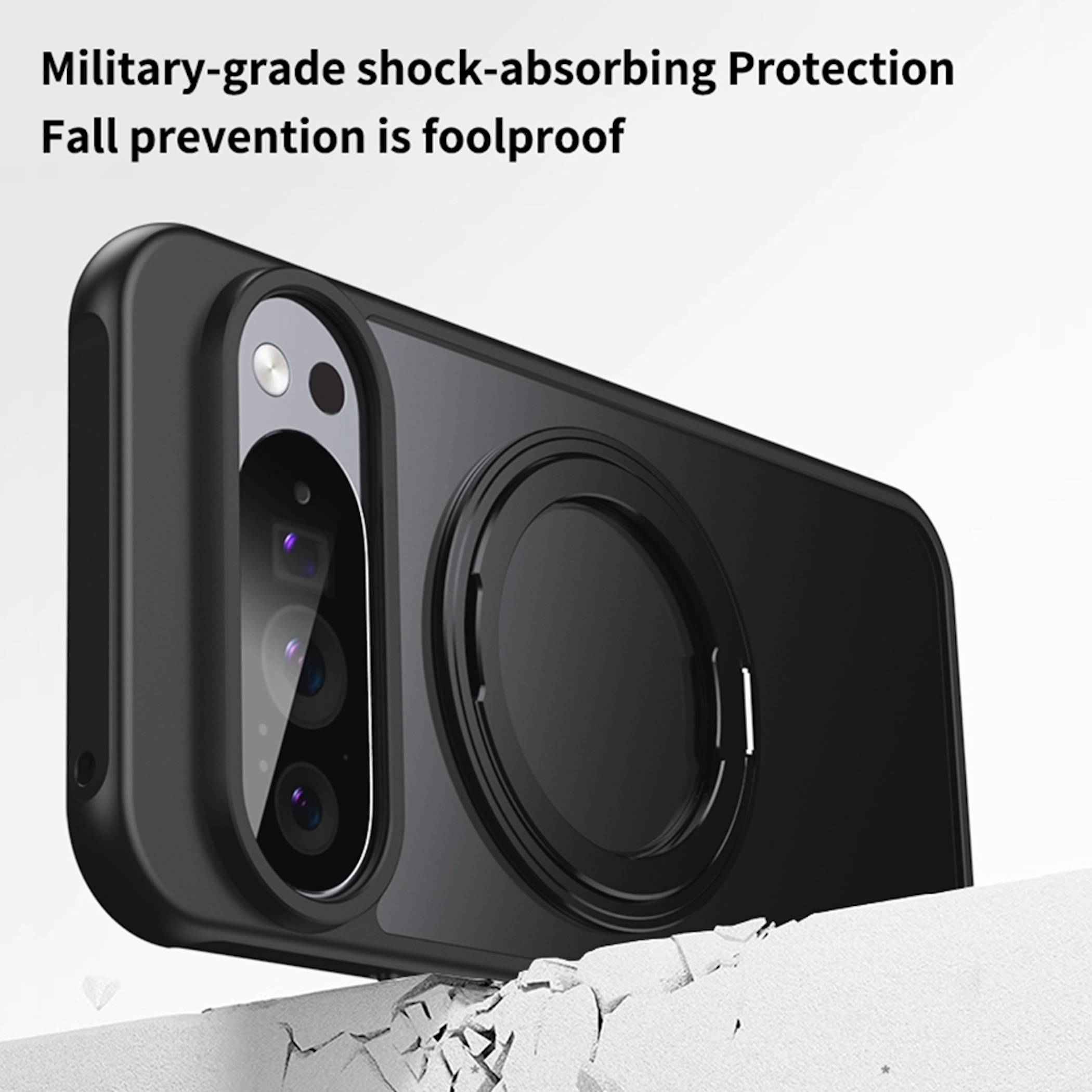 MagSafe Magnetisch Handyhülle für Google Pixel 11 Pro XL 360 Grad Ring Ständer-4