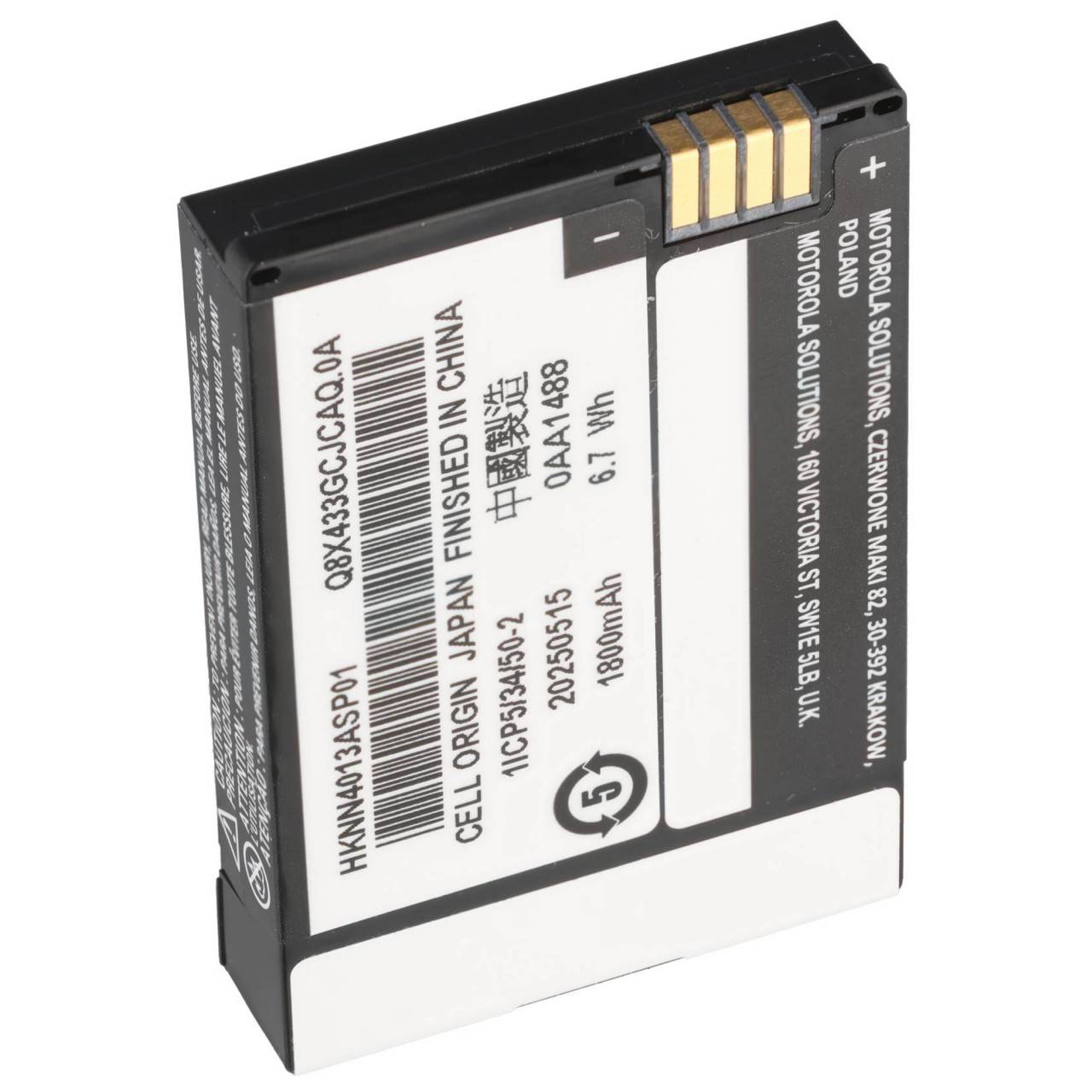 Original Motorola Li-Ion Akku für PMR CLP446 CLP446e - BT90 HKNN4013ASP01 - 3,7 V 1800 mAh 53x35x9 mm-3