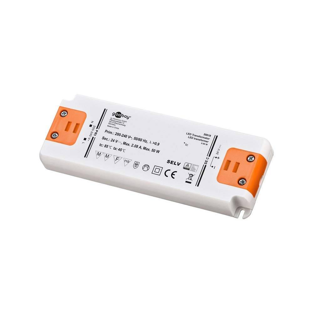 Goobay 30618 LED Trafo 230 V auf 24 V Gleichspannung (DC) für 50W LED Beleuchtung LED Treiber Konstantstromquelle-1