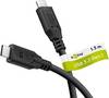 Goobay 67975 USB C auf USB C 3.2 Gen. 1 Ladekabel 60W Handy Kabel Handyladekabel 5 Gbit/s Schnellladekabel Schwarz 0,5m