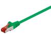 Goobay 95484 CAT 6 Netzwerkkabel RJ45 Stecker 250 MHz Ethernet CCA LAN Kabel S/FTP PiMF Schirmung Patchkabel Grün 10m
