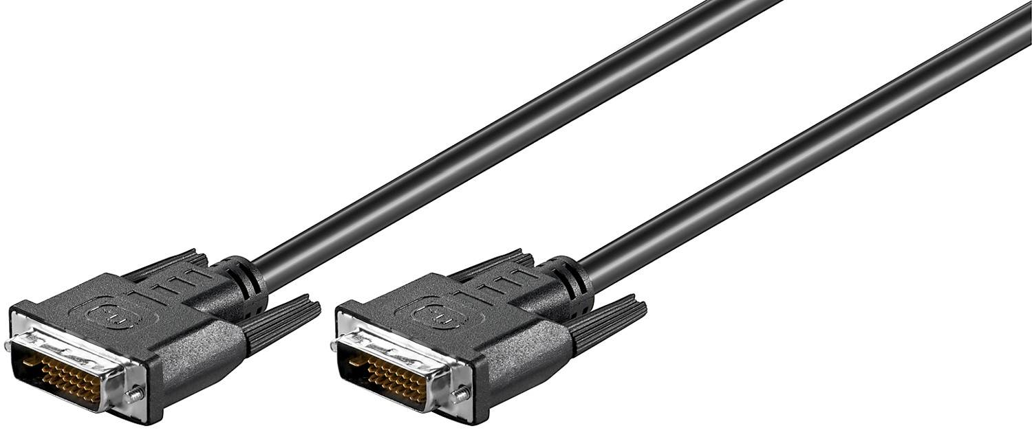 Goobay 68084 DVI auf DVI Kabel Bildschirmkabel / Full HD Monitorkabel / DVI D Dual Link 24+1 Pin Stecker / Schwarz / 5m-0