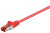Goobay 95517 CAT 6 Netzwerkkabel RJ45 Stecker 250 MHz Ethernet CCA LAN Kabel S/FTP PiMF Schirmung Patchkabel Rot 5m