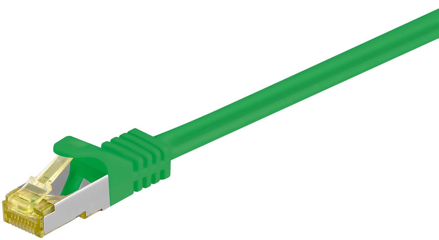 Goobay 91622 RJ45 Patchkabel CAT 6A S/FTP (PiMF) mit CAT 7 Rohkabel Netzwerkkabel 500 MHz Internetkabel LAN Grün 5m-0