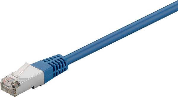 Goobay 73074 CAT 5e Netzwerkkabel RJ45 Stecker ohne Rastnasenschutz 100 MHz CCA LAN Kabel F/UTP Internetkabel Blau 5m