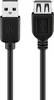 Goobay 68622 USB Verlängerung / USB 2.0 Typ A Anschlüsse Verlängerungskabel / 480 Mbits USB Kabel / Schwarz / 0,3m