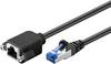 Goobay 65645 CAT 6A Verlängerungskabel RJ45 Netzwerkkabel 500 MHz Kupfer Patchkabel Ethernet LAN Kabel S/FTP Schwarz 5m