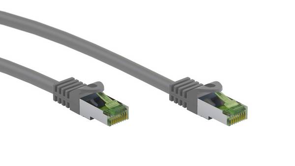 Goobay 61124 RJ45 Patchkabel mit CAT 8.1 S/FTP Rohkabel halogenfrei 2.000 MHz Netzwerkkabel LAN Internetkabel Grau 20m