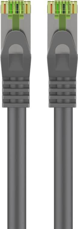 Goobay 61124 RJ45 Patchkabel mit CAT 8.1 S/FTP Rohkabel halogenfrei 2.000 MHz Netzwerkkabel LAN Internetkabel Grau 20m-1