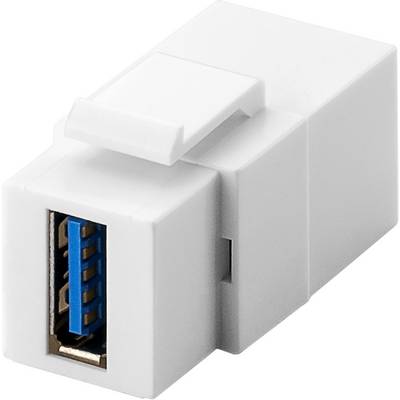 Goobay 79927 Keystone Modul USB Kupplung / USB-A 3.0 Buchse auf USB-A 3.0 Buchse / USB Kabel Verlängerung / 18,3 mm-0