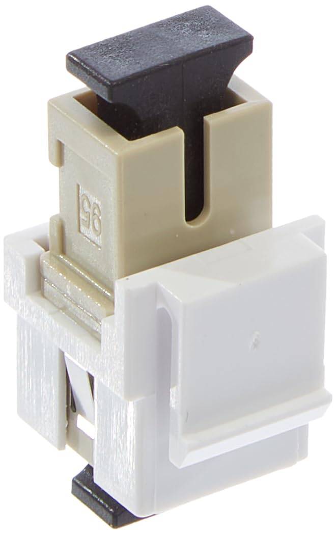 Goobay 80017 Keystone Modul LWL Buchse 2x SC Simplex für Singlemode Faser & Lichtwellenleiter Kabel / 17 mm breit / Weiß-1