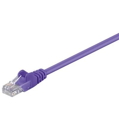 Goobay 95228 CAT 5e Netzwerkkabel RJ45 Stecker 100 MHz CCA Leiter Ethernet LAN Kabel U/UTP Internetkabel Lila 2m-0