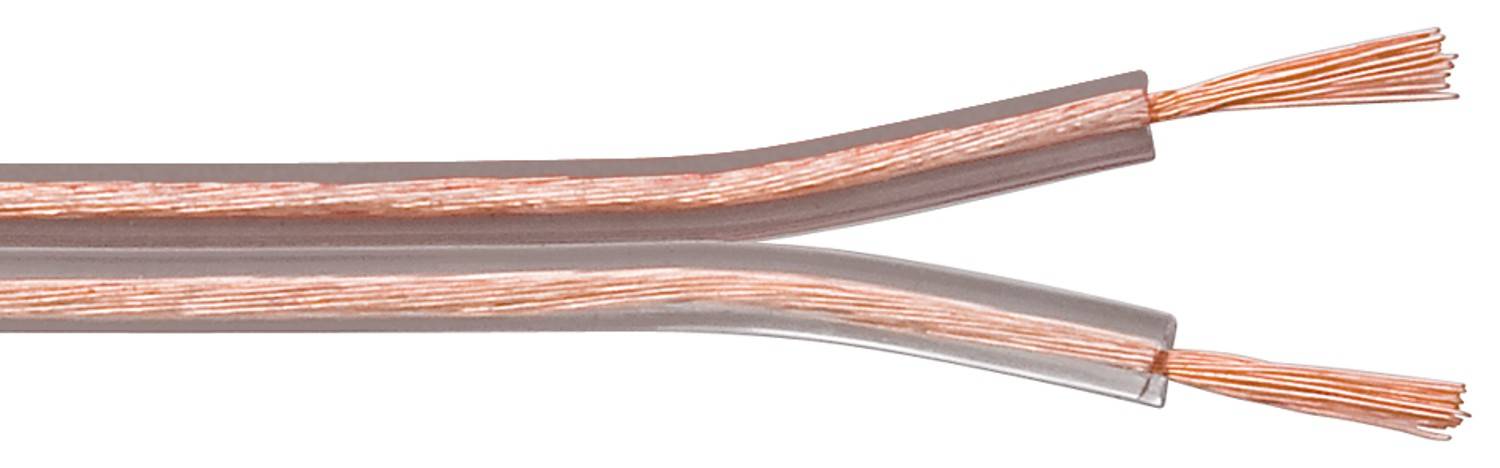 Goobay 67724 Lautsprecherkabel 2x 2,5mm² CCA Litze / Audiokabel Boxenkabel / Subwoofer Kabel / Transparent / 25m-0
