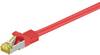 Goobay 91589 RJ45 Patchkabel CAT 6A S/FTP (PiMF) mit CAT 7 Rohkabel Netzwerkkabel 500 MHz Internetkabel LAN Rot 1m