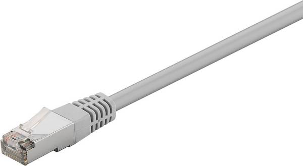 Goobay 73078 CAT 5e Netzwerkkabel RJ45 Stecker ohne Rastnasenschutz 100 MHz CCA LAN Kabel F/UTP Internetkabel Grau 2m