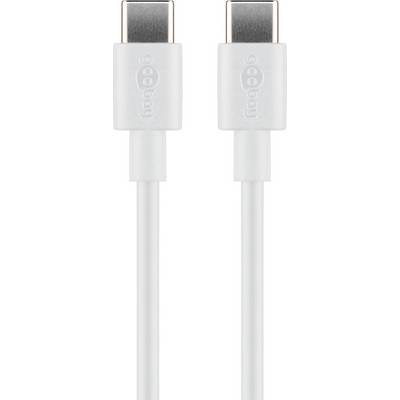 Goobay 51244 USB C auf USB C 2.0 Ladekabel / High Speed 60W 3A 20V Handy Kabel / 480 Mbits Handykabel / Weiß / 2 m-0