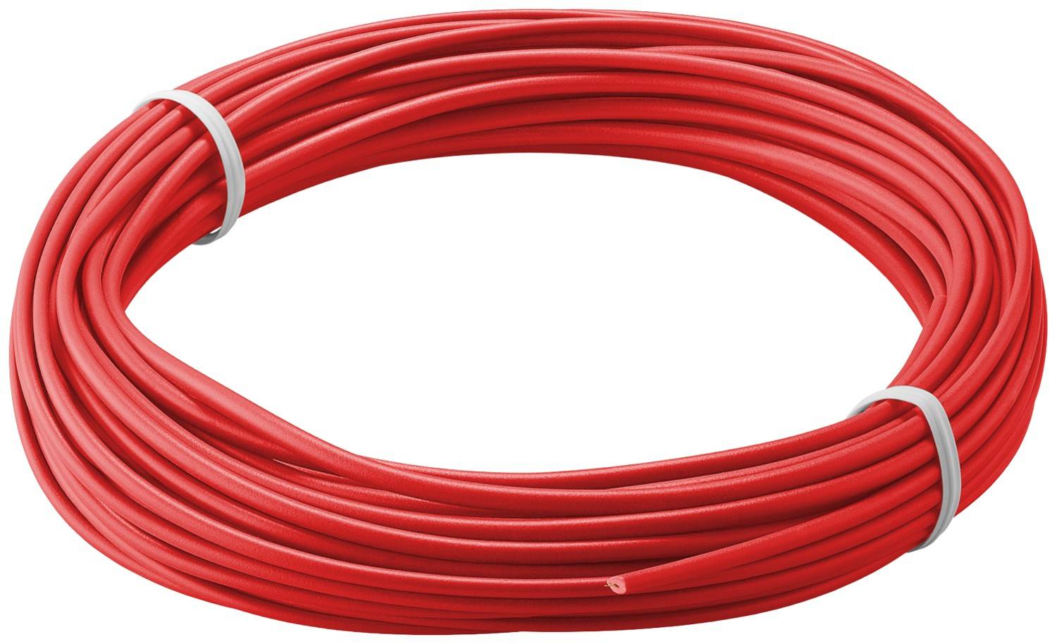Goobay 55044 Kupferlitze 1adrig isoliert Kupferkabel mehrdrähtig Klingeldraht 18x 0,1mm AWG 26 Litze Kabellitze Rot 10m-0