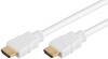 Goobay 61025 High Speed HDMI Kabel mit Ethernet / UHD 4K @ 60Hz Monitorkabel / 10,2 Gbits CCS Anschlusskabel Weiß / 15m