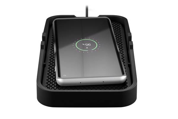 Goobay 60471 Kfz Wireless Charger 15W Handyhalter Qi Ladestation / Induktive Ladematte / Kabelloses Induktionsladegerät