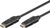 Goobay 61283 360° HDMI High Speed Kabel Ethernet / UHD 4K @ 60Hz Monitorkabel 18 Gbits / Anschlusskabel / Schwarz / 1,5m