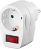 Goobay 51270 Steckdosenadapter mit Schalter & Schutzkontakt Buchse / Steckdose Adapter ohne Kabel / 3500W Adapter / Weiß
