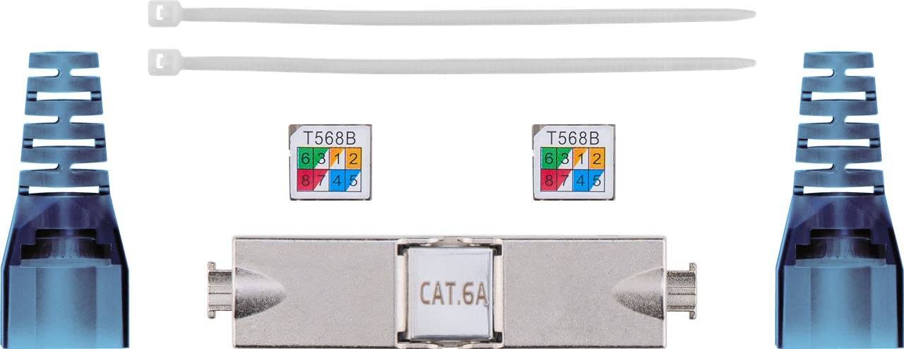 Goobay 79579 Outdoor CAT 6A STP / Slim Kabelverbinder IP68 wasserdicht / LSA Netzwerkkabel Kupplung / LAN Verbinder-3