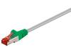 Goobay 68456 CAT 6 Crossover Netzwerkkabel RJ45 Stecker / 250 MHz / Kupfer Patchkabel / LSZH LAN Kabel S/FTP / Grau / 1m