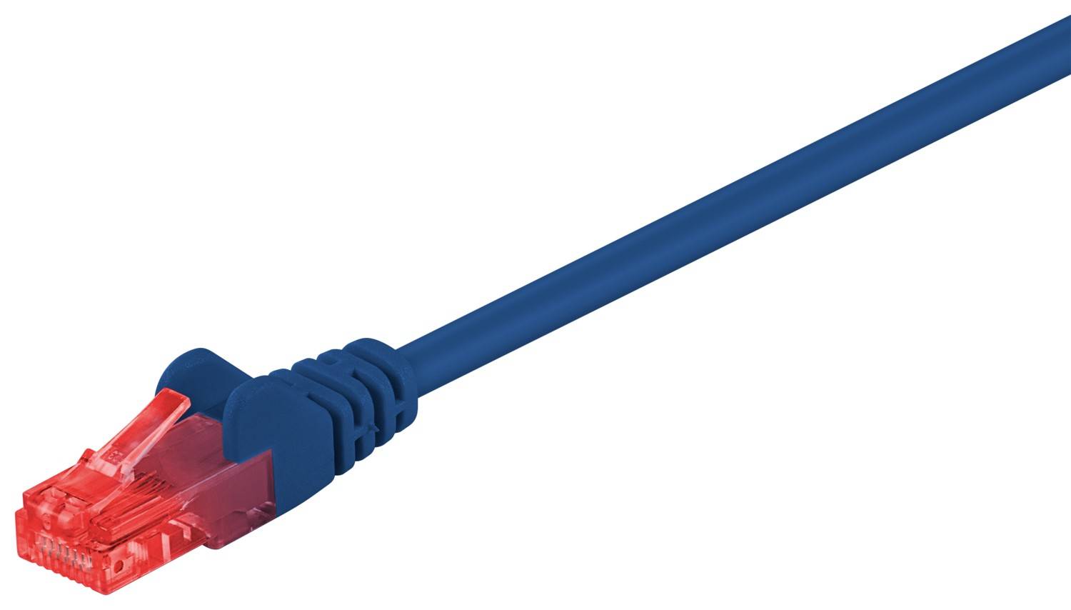 Goobay 68417 CAT 6 Netzwerkkabel RJ45 Stecker 250 MHz CCA Patchkabel Ethernet LAN Kabel U/UTP Internetkabel Blau 5m-0