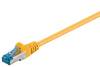 Goobay 93740 CAT 6A Netzwerkkabel RJ45 Stecker Kupfer CU halogenfrei Ethernet LAN Kabel S/FTP Internetkabel Gelb 2m
