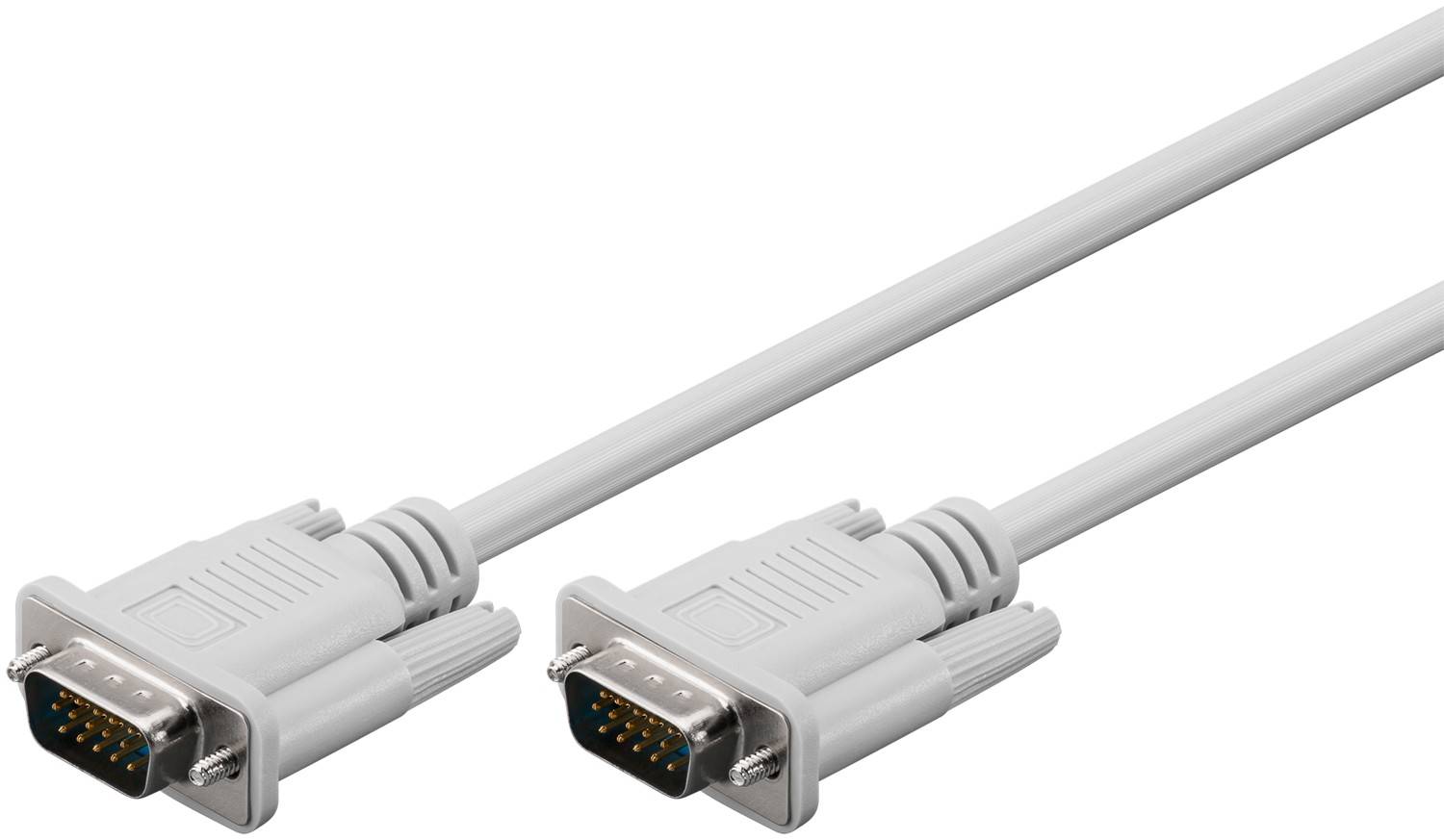 Goobay 68312 VGA auf VGA Kabel / Full HD Monitorkabel / VGA Stecker 15 polig / Bildschirmkabel für Monitor / Grau / 3m-0
