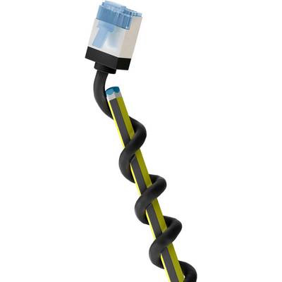 Goobay 74317 CAT 6A Slim Kabel Netzwerkkabel RJ45 Stecker 500 MHz Kupfer Patchkabel Ethernet LANKabel U/FTP Schwarz 0,5m-0